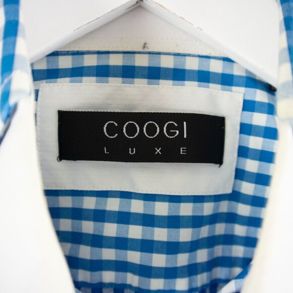 Coogi Luxe Checkered Button Up Longsleeve Mens Medium - Picture 5 of 8